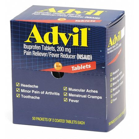 ADVIL 015489 PAIN RELIEF TABLET 200MG SIZE PK100