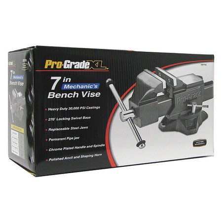 PRO-GRADE 59116 HEAVY DUTY SWIVEL BENCH VISE,7"