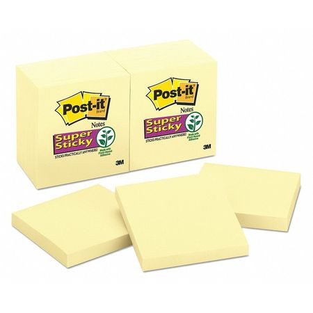 3M OFFICE SUPPLIES (OFSD) 65412SSCY PAD POST-IT 3 X3 12 CAYW PK12