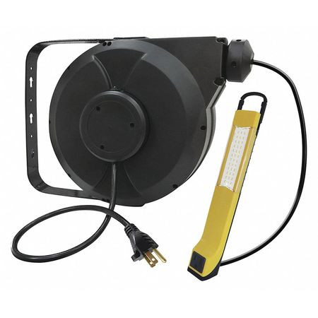 LUMAPRO 443P49 CORD REEL W/LAMP LED 40FT 16AWG 120VAC