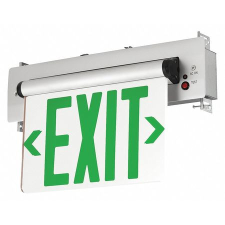 HUBBELL CELR2GNE EDGE-LIT EXIT SIGN LED BATTERYBACKUP GRN