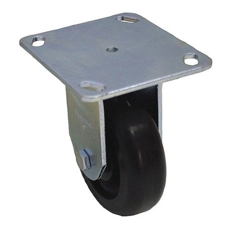 GRAINGER GLOBAL SOURCING P12R-PB060B-P3 NSF-LISTED PLATE CASTER RIGID 325 LB.