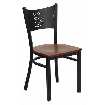 FLASH FURNITURE XU-DG-60099-COF-CHYW-GG HERCULES RESTAURANT CHAIR, 17-1/4 IN W 2