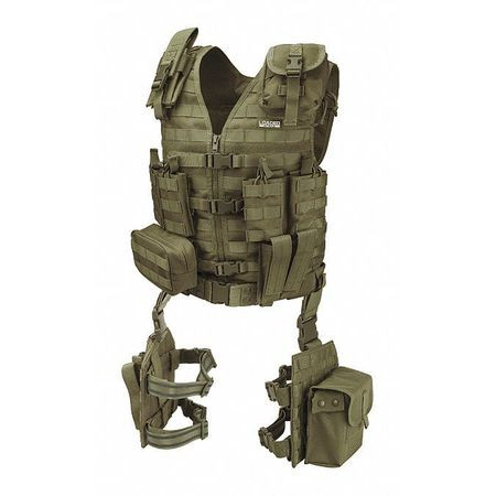 BARSKA BI12330 TACTICAL VEST NYLON UNIVERSAL GREEN
