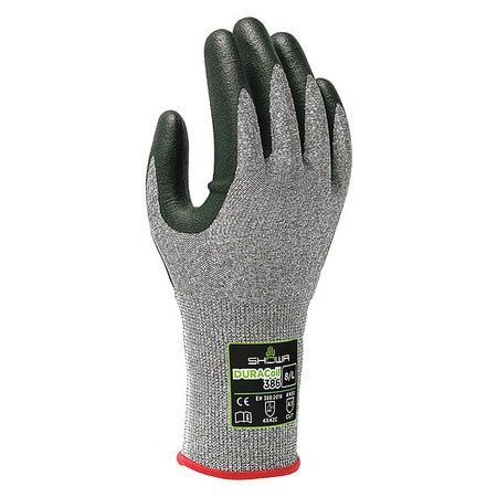 SHOWA BEST GLOVE, INC 386L-08-V CUT RESISTANT GLOVES L NITRILE PALM PR