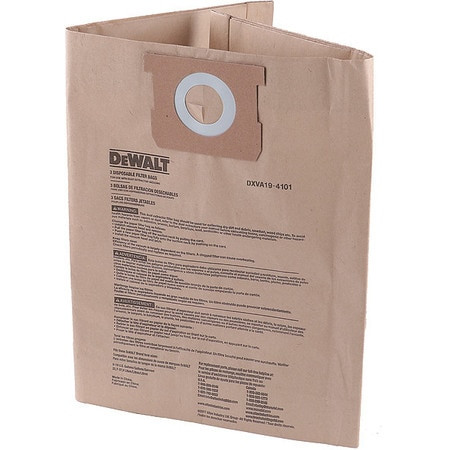 DEWALT TOOLS DXVA19-4101 DUST BAG FOR 6-16GAL. WET/DRY VAC PK3