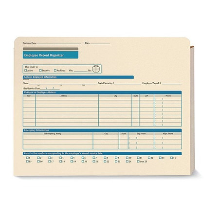 COMPLYRIGHT A3101 EMPLOYEE RECORD ORGANIZER EXPNDBL PK25