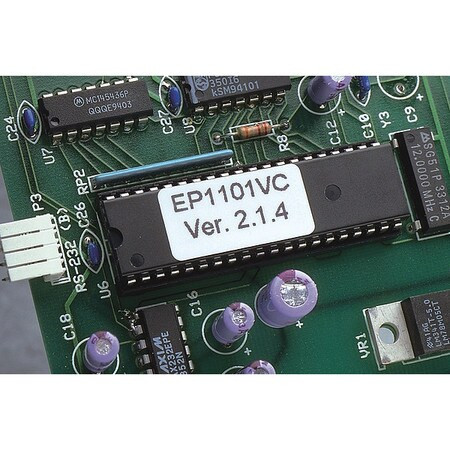 PANDUIT CORPORATION C200X100YJT TT,COMPLBL,ADH,2.00" X 1.00"H,WH,PK2500