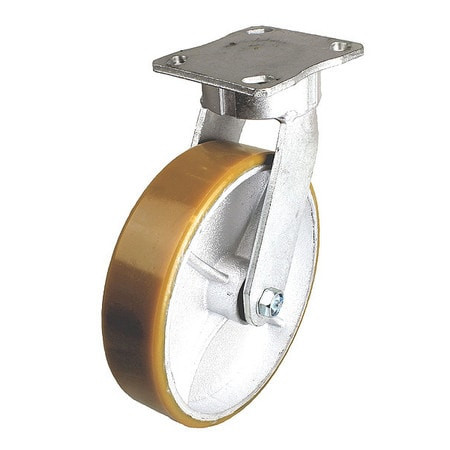 GRAINGER GLOBAL SOURCING P25R-UY060KP-14 KINGPINLESS PLATE CASTER RIGID 1200 LB.
