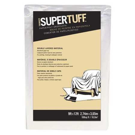 SUPER TUFF 02301 DISPOSABLE PAPER/POLY DROP 9X12