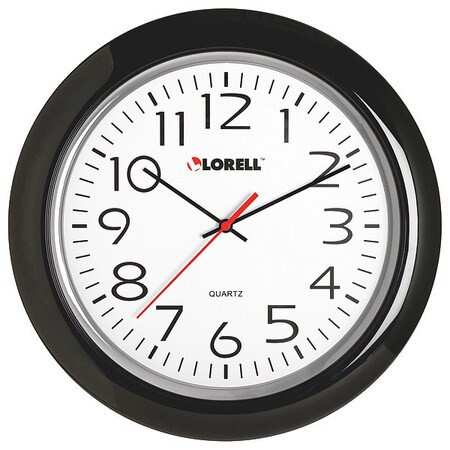 LORELL LLR60989 CLOCK,WALL,QUARTZ,13.25",BK