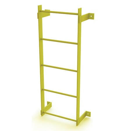 TRI-ARC WLFS0105-Y 4" HIGH 350 LB CAPACITY 5 STEP FIXED LAD