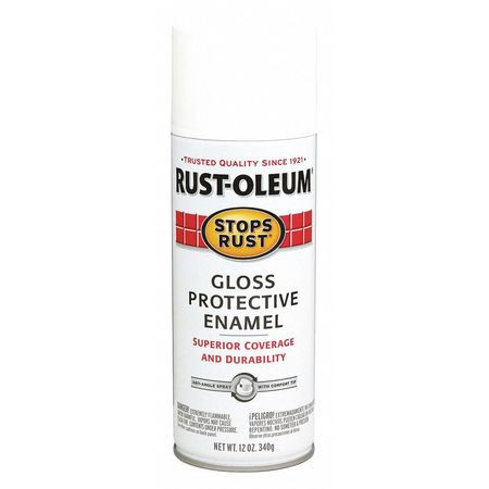 STOPS RUST 7792830 SPRAY PAINT,WHITE,12 OZ.