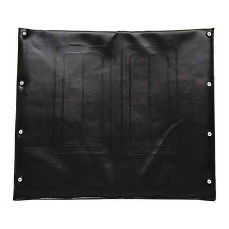 ALCO 763-A3 VINYL BACK UPHOLSTERY 18 W 8 HOLE BLACK