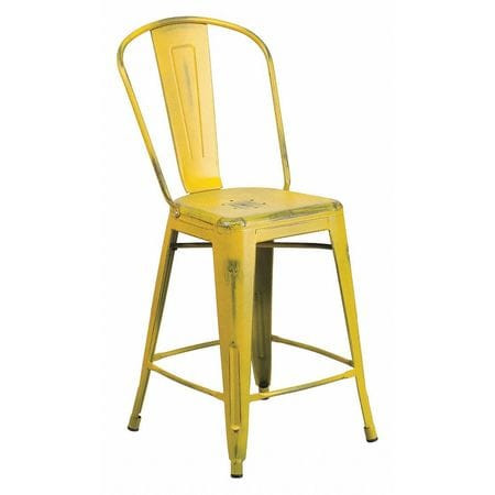 FLASH FURNITURE ET-3534-24-KB-GG DISTRESSED BLUE-TL METAL STOOL