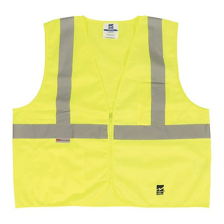 OPEN ROAD U6109G-L/XL SAFETY VEST,ZIPPER,GREEN,L/XL,PK25