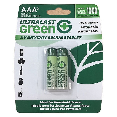 ULTRALAST ULGED2AAA BATTERY 1.2V NICKEL METAL HYDRIDE UL
