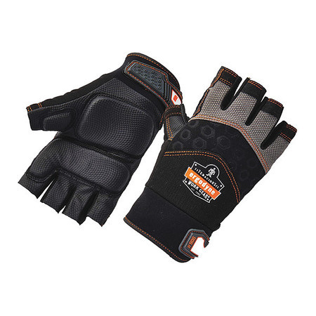 PRO-FLEX 900-2XL IMPACT GLOVES HALF-FINGER BLACK 2XL PR