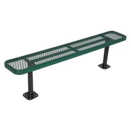 ULTRASITE 942SM-V6-GREEN SURFACE MNT PARK BENCH W/O BACK GREEN