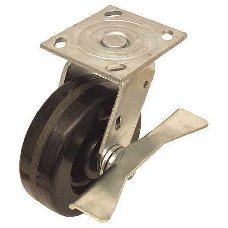 GRAINGER GLOBAL SOURCING P21S-PH060R-14-CB-NSF NSF-LISTED PLATE CASTER SWIVEL 1200 LB.