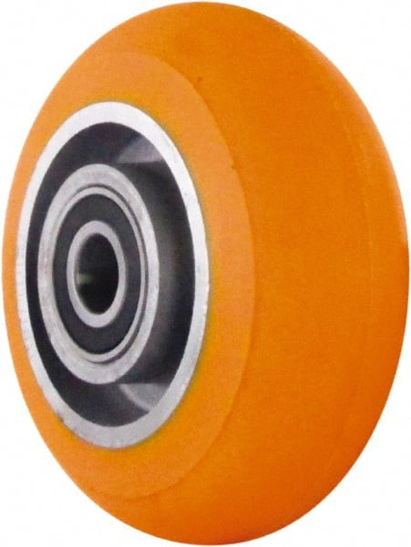 CASTER CONNECTION CDP-MSC-2 5" DIAM X 2" WIDE, POLYURETHANE ON ALUMI