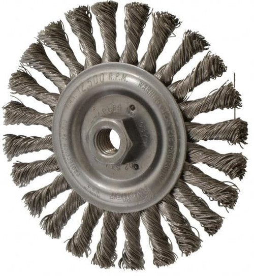 WEILER CORPORATION 94663 6" OD, 5/8-11 ARBOR HOLE, KNOTTED STAINL