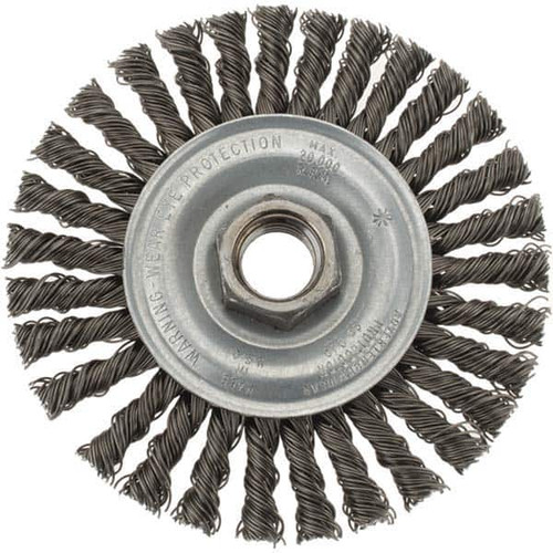 WEILER CORPORATION 94845 4" OD, 5/8-11 ARBOR HOLE, KNOTTED STEEL 