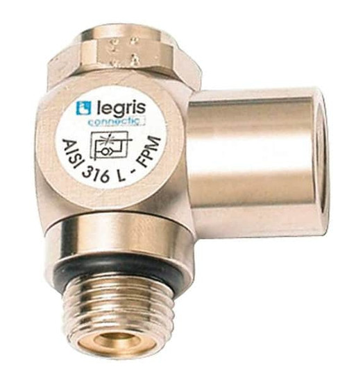 LEGRIS 7810 10 10 1/8 BSPP FLOW CONTROL ELBOW VALVE