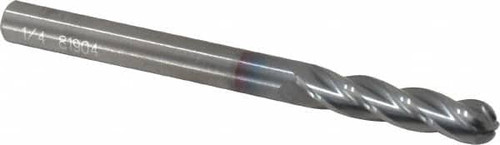 OSG 464-2500-BN08 1/4" DIAM, 1-1/8" LOC, 4 FLUTE SOLID CAR