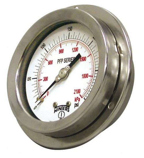 WINTERS PFP92225FFSG25 2-1/2" DIAL, 1/4 THREAD, 0-30 SCALE RANG