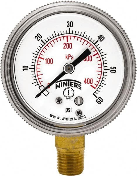 WINTERS P9S90201 HEAVY DUTY FILLED GAUGE 2.5,4"