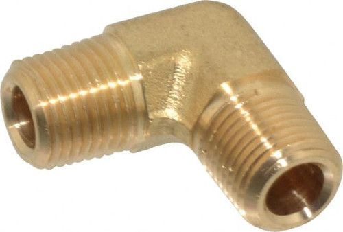 PARKER 1204P-2 90 ELBOW, BRASS, 1/8 IN PIPE SIZE, MNPT