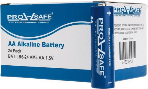 PRO-SAFE BAT-LR6-24 PACK OF 24 SIZE AA, ALKALINE, STANDARD B