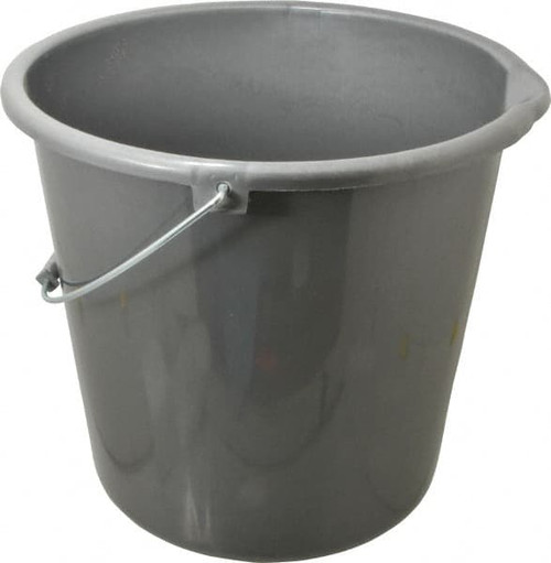 PRO SOURCE PS - PL10GRY-IN 10 QT, PLASTIC ROUND GRAY SINGLE PAIL WI