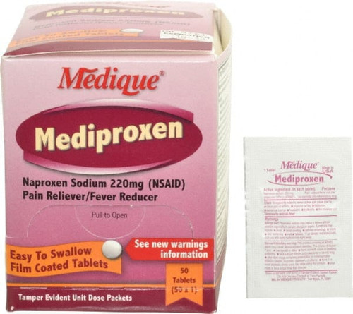 MEDIQUE PRODUCTS INC. 23750 50 QTY 1 PACK MEDIPROXEN TABLETS