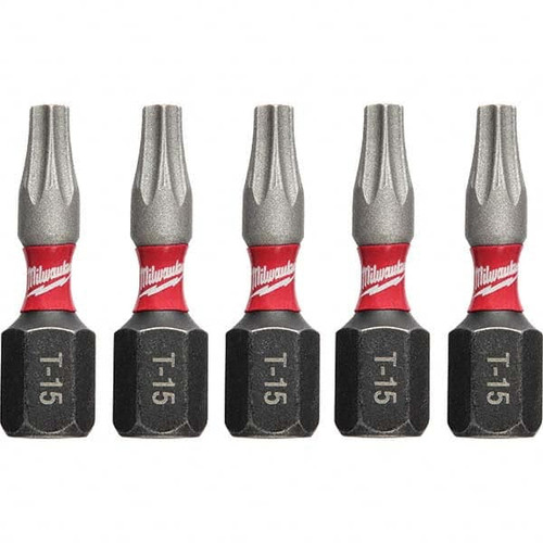 MILWAUKEE ELECTRIC TOOLS 48-32-4628 T15 TORX SHOCKWAVE IMPACT 1" INSERT BITS