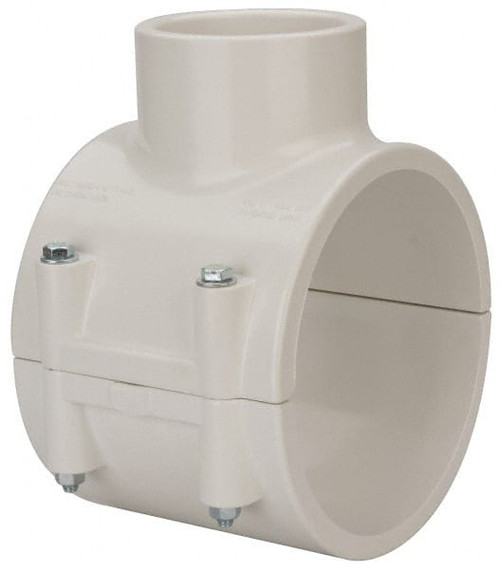 VALUE COLLECTION 466E-530 6 X 3" PVC PLASTIC PIPE CLAMP ON SADDLE 