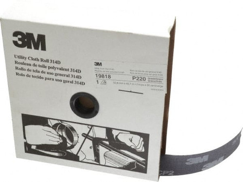 3M 7000118538 ABRASIVE UTILITY ROLL,GRIT P220,MAROON