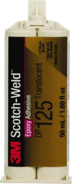3M 7100148734 EPOXY ADHESIVE DP125 TRANSLUCENT 48.5ML 