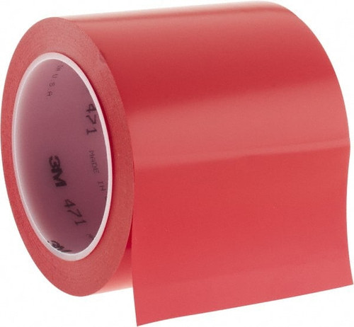 3M 7000047455 3M(TM) VINYL TAPE 471 RED, 4 IN X 36 YD 