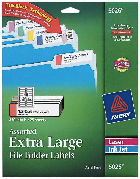 AVERY 05026 EXTRALARGEFILEFOLDER,PK450