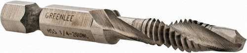 GREENLEE TEXTRON DTAP 1/4-20 1/4-20 UNC, 2-1/4" OAL, 3/16" DRILL DIAM