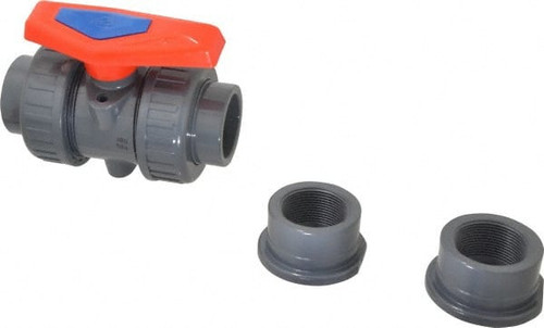 SIMTECH TBB 101 1 015 1-1/2" PIPE, FULL PORT, PVC TRUE UNION D