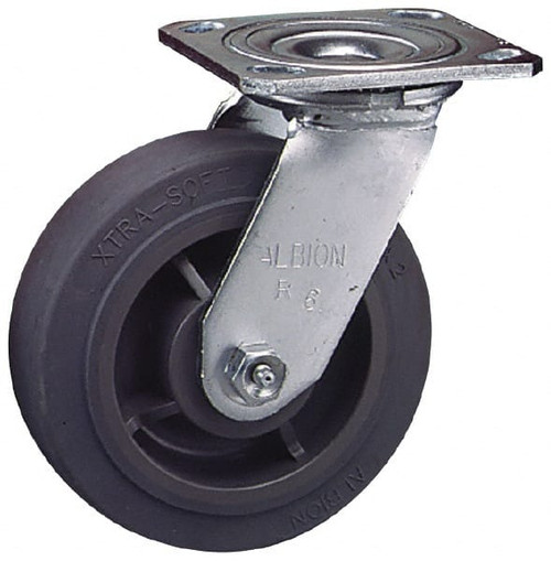 ALBION 16TM04101S SWIVEL TOP PLATE CASTER: PHENOLIC, 4" WH