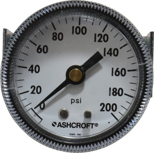 ASHCROFT 662876000562 2" DIAL, 1/4 THREAD, 0-200 SCALE RANGE, 