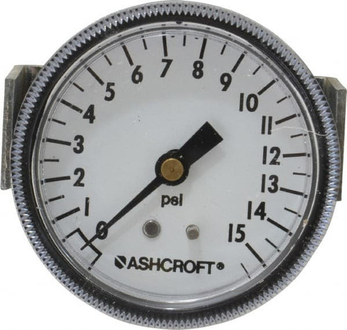 ASHCROFT 662876001422 2-1/2" DIAL, 1/4 THREAD, 0-15 SCALE RANG