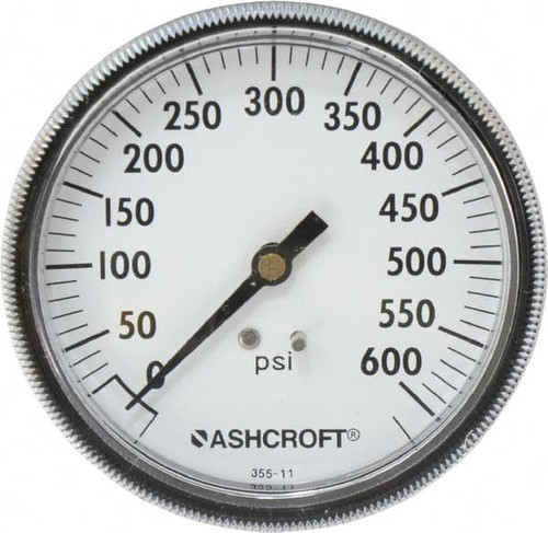 ASHCROFT 662876139477 3-1/2" DIAL, 1/4 THREAD, 0-600 SCALE RAN