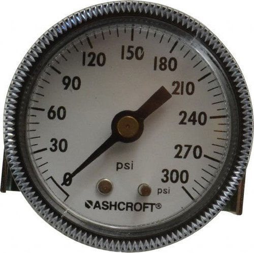 ASHCROFT 662876124374 2" DIAL, 1/4 THREAD, 0-300 SCALE RANGE, 