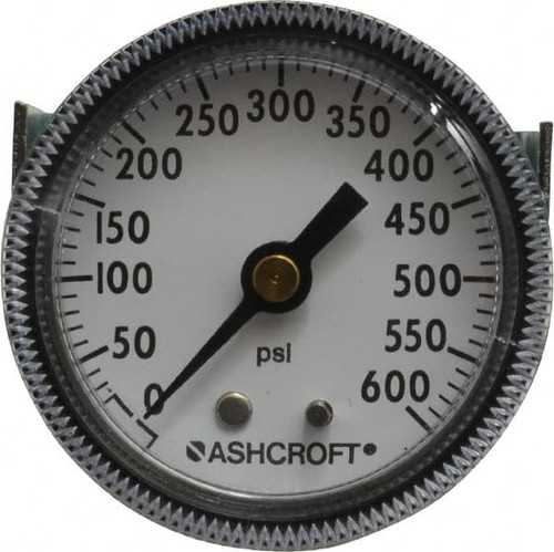 ASHCROFT 662876144730 2" DIAL, 1/4 THREAD, 0-600 SCALE RANGE, 