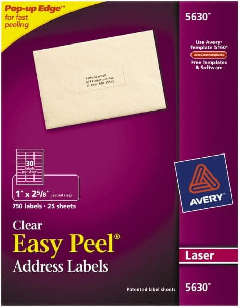AVERY 05630 MATTECLEARADDRESSLABELS,PK750